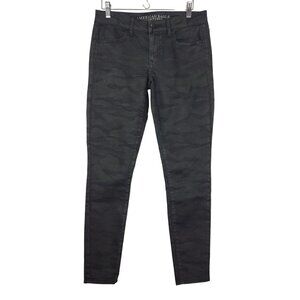 American Eagle Outfitters Jegging Skinny Jeans 4 Stretch‎ Green Camo